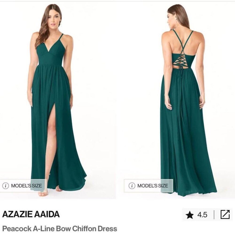 Azazie Aaida Dress Peacock